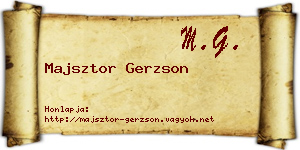 Majsztor Gerzson névjegykártya